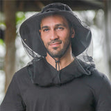 Black Mosquito Net Hat - Mozzie Style