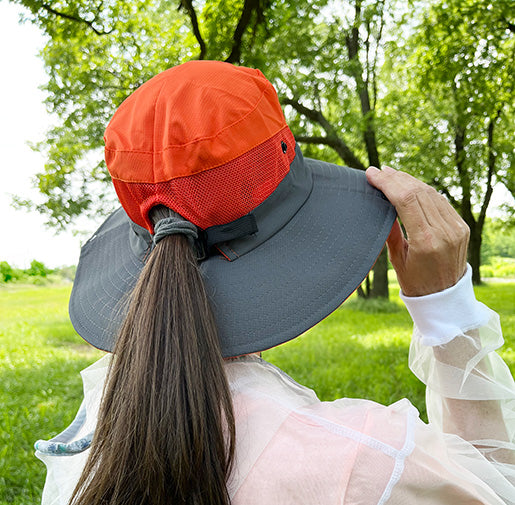 Ponytail Mosquito Net Hat - Mozzie Style