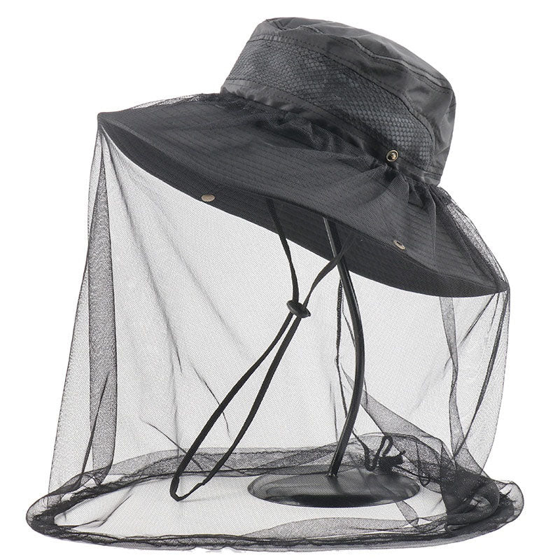 Black Mosquito Net Hat - Mozzie Style