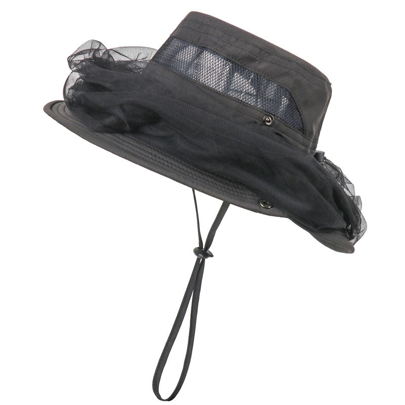 Black Mosquito Net Hat - Mozzie Style