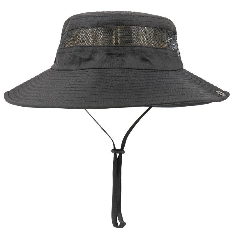 Black Mosquito Net Hat - Mozzie Style